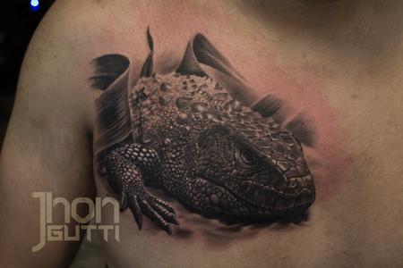 Tattoos - CAIMAN LIZARD - 125575